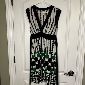 Stylish Black and Green Women's Dress